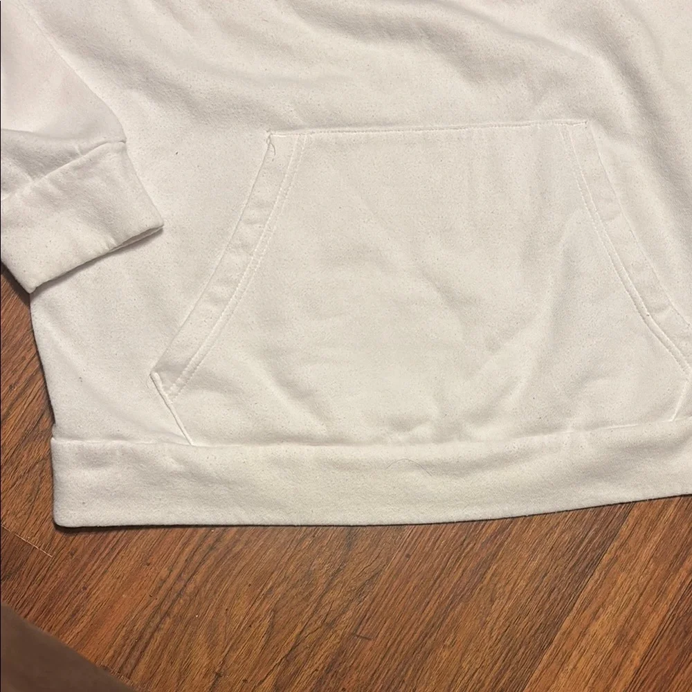 Adidas Golf Classic White Hoodie with Black Emblem